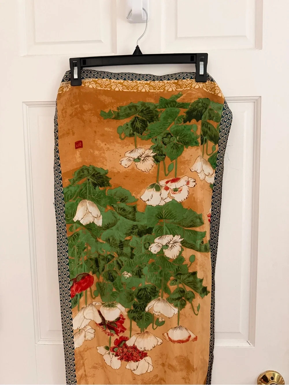 Floral 100% Silk Scarf